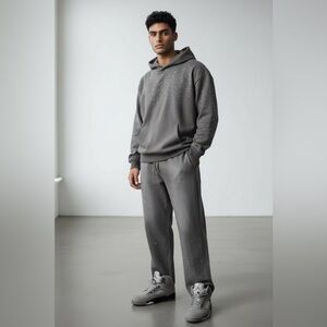 Grey Stoned Sun-Dried Hoodie and Sweatpants Set
